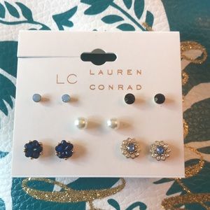 LC Lauren Conrad Pierced earrings. Set of 5 earrings. New with tag.